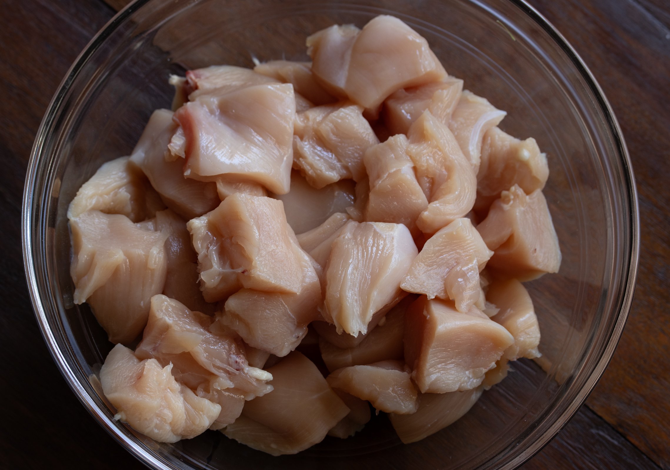 chicken cut up into chuncks