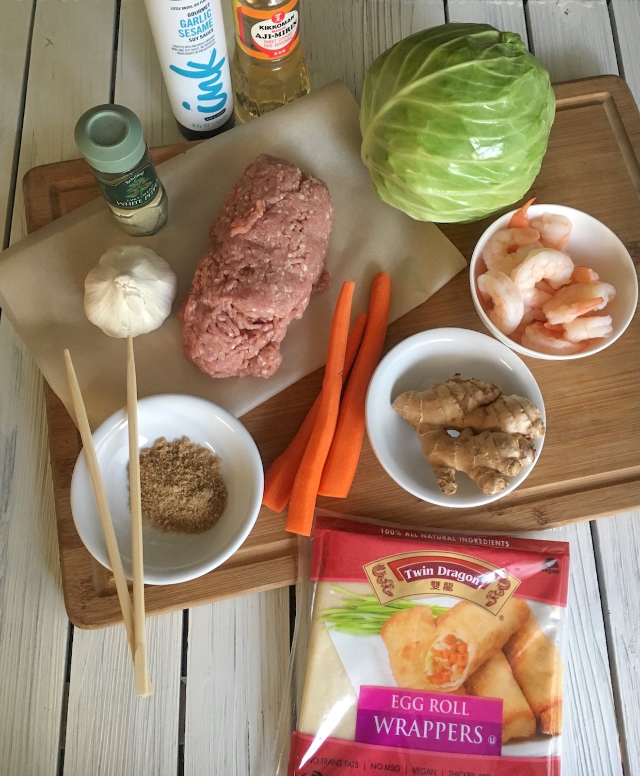 ingredients for egg rolls