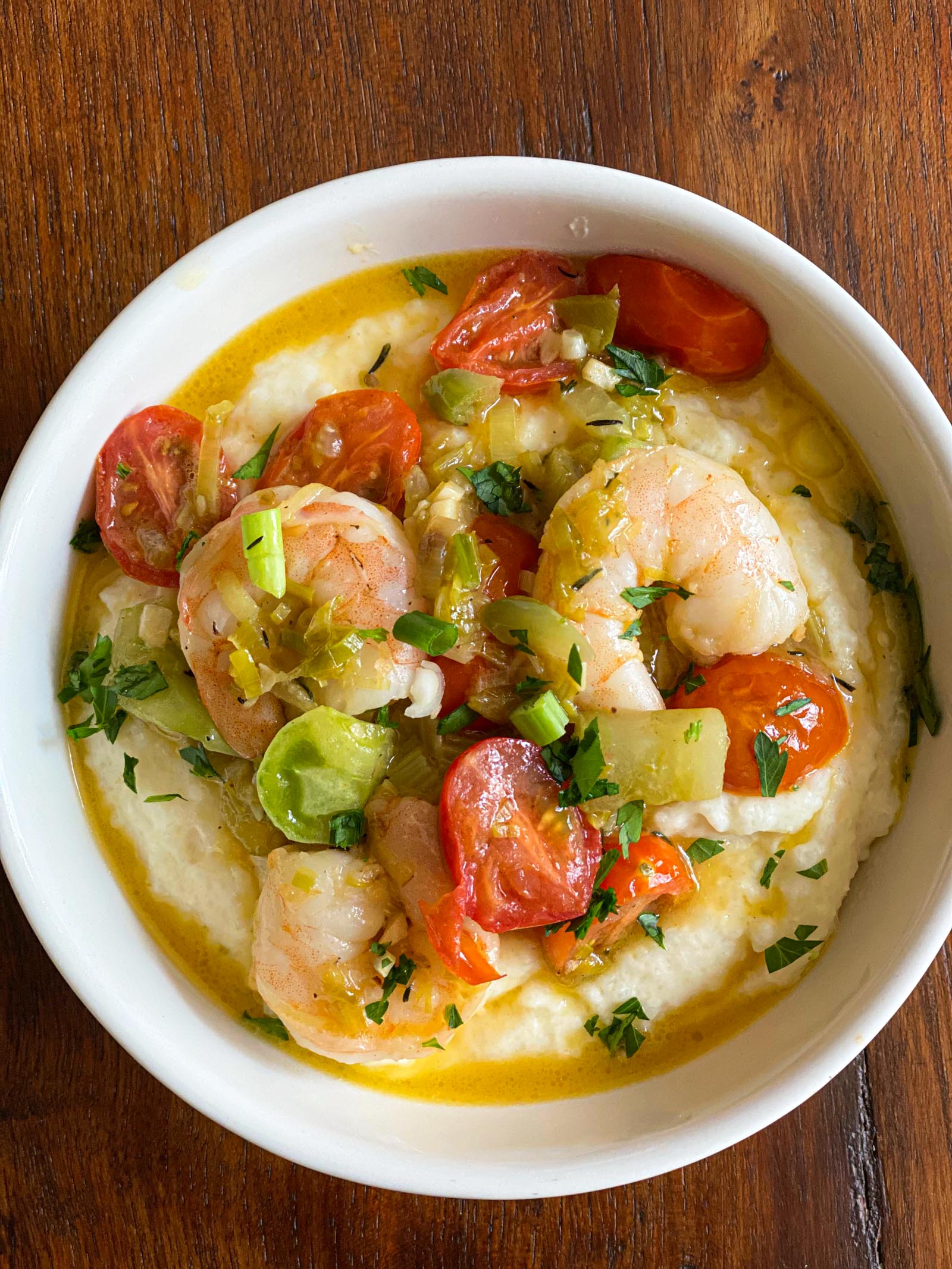 bowl of shrimp and grits