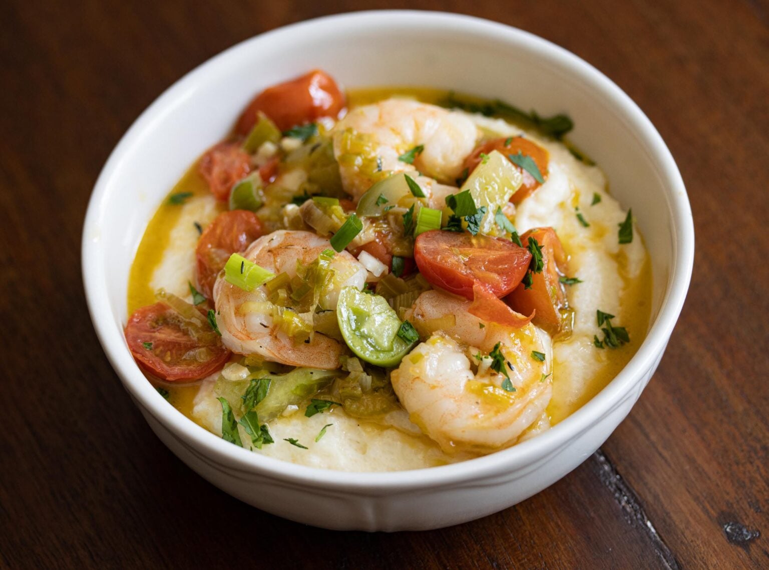 served shrimp and grits