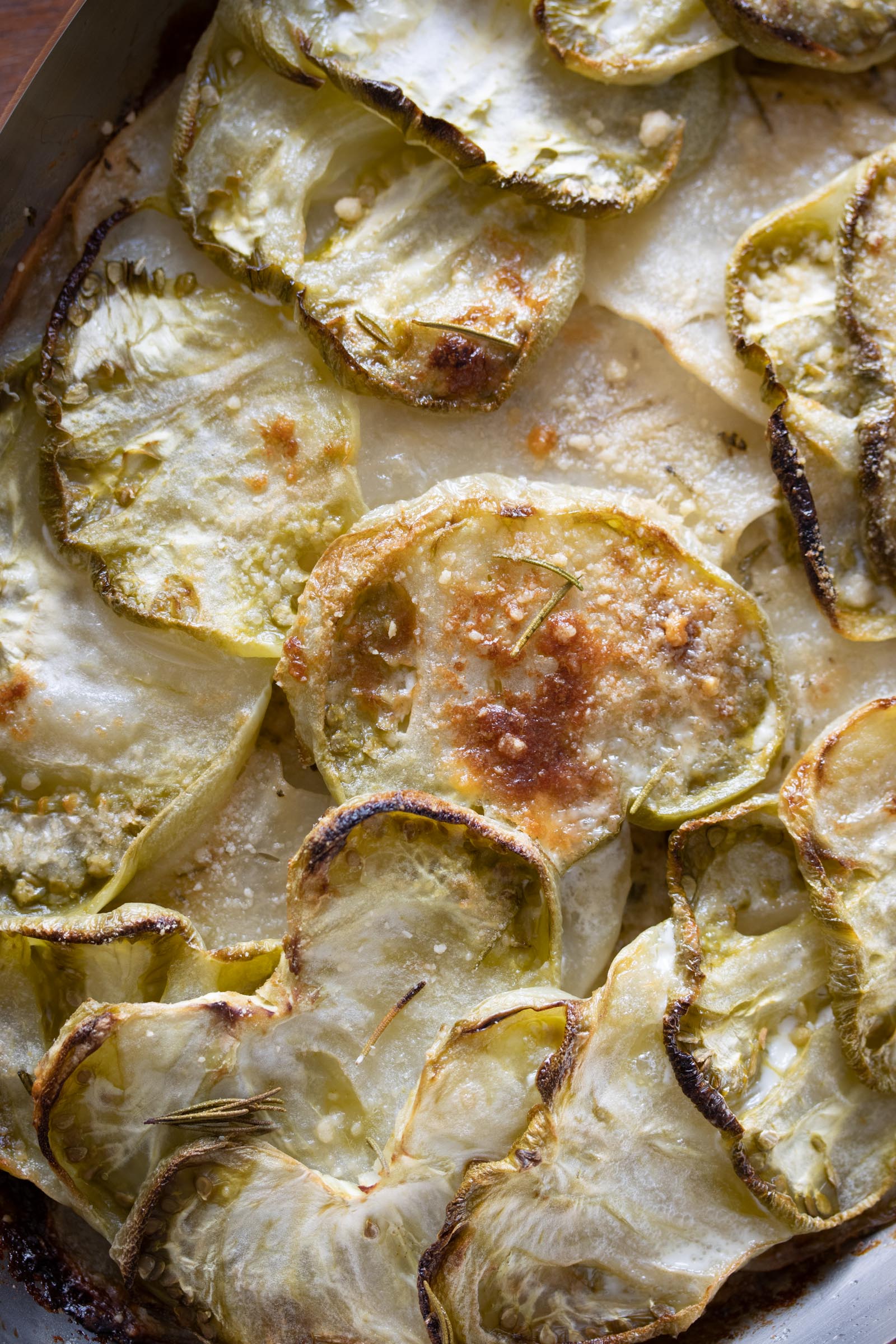 potato and green tomato gratin