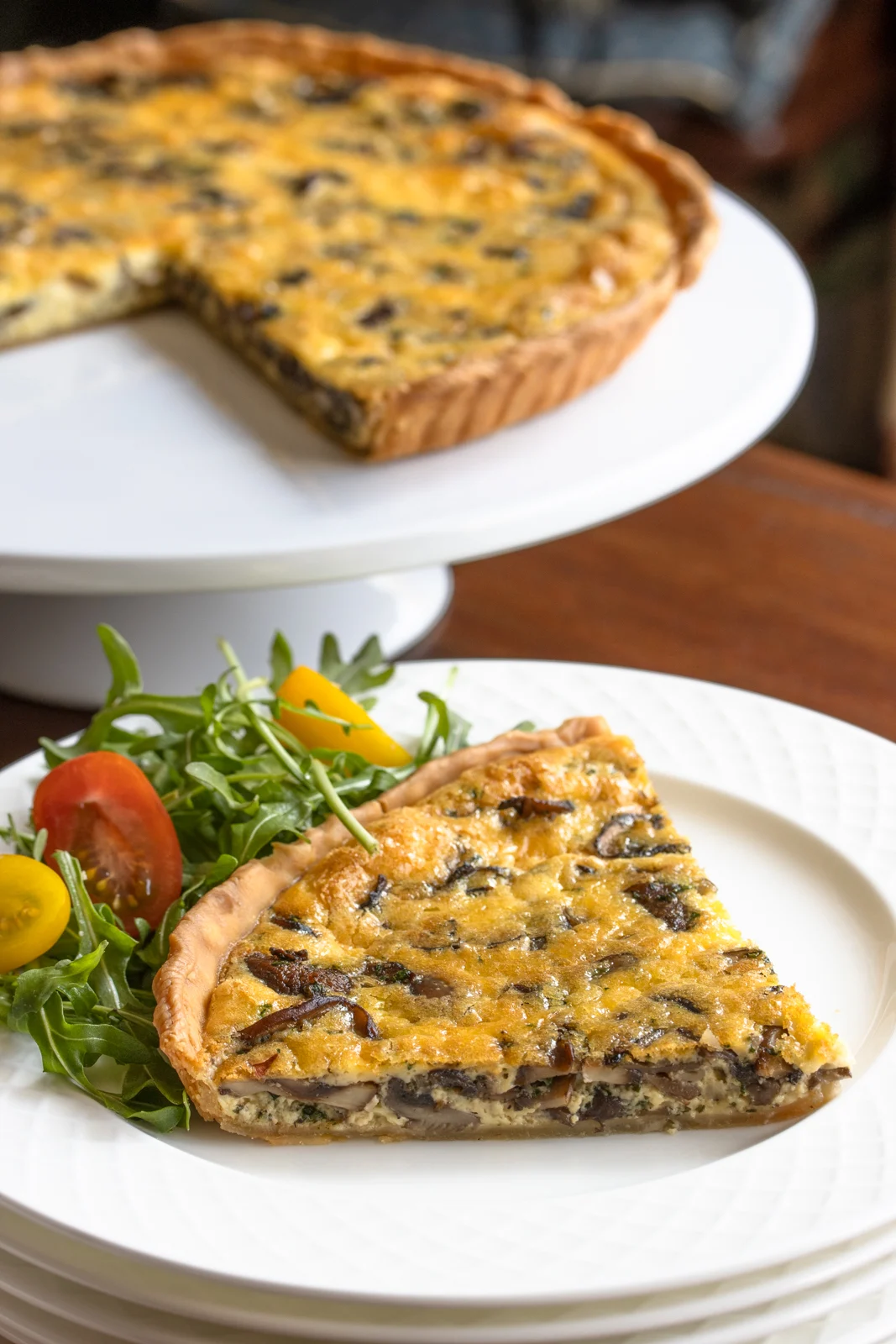 mushroom quiche