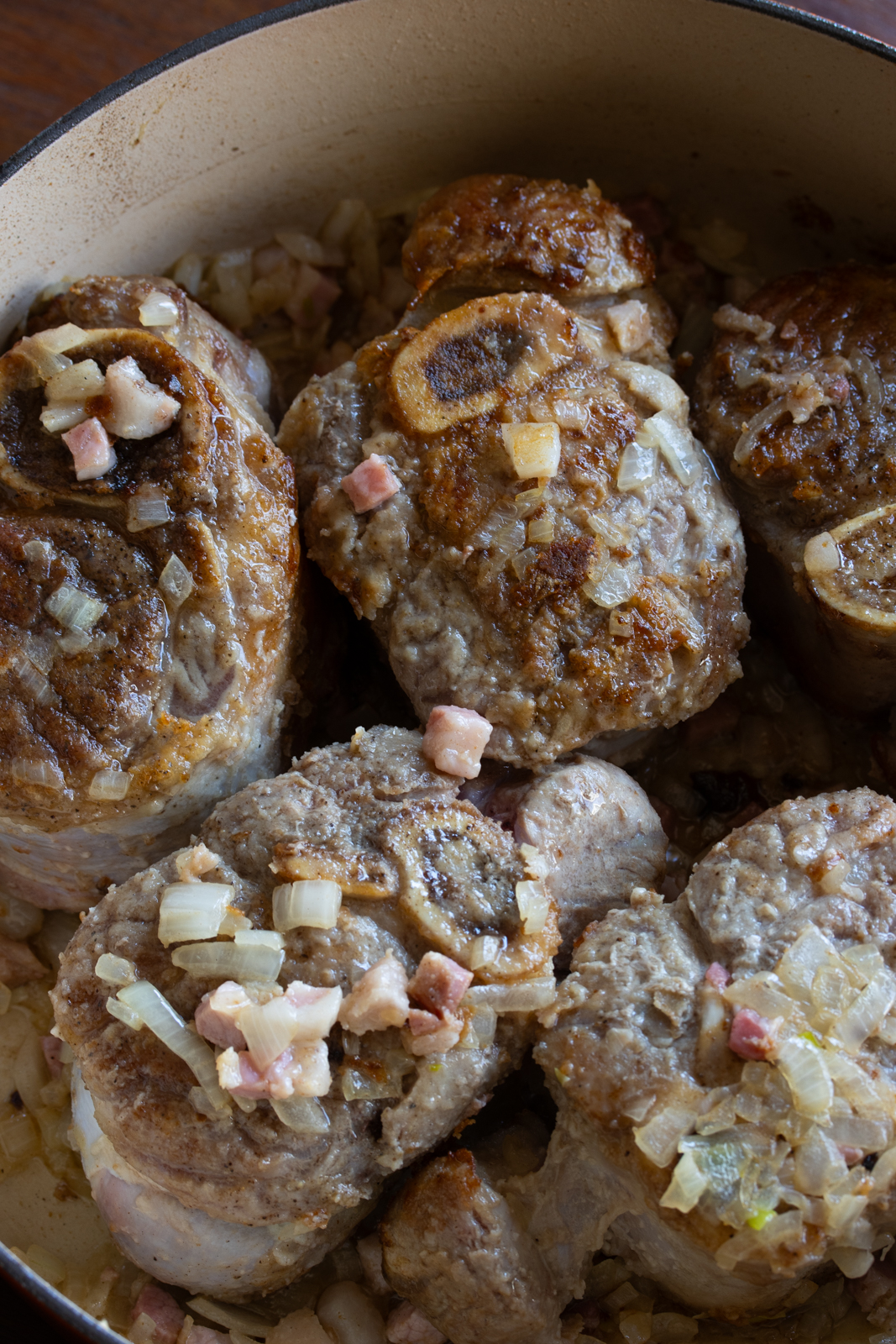 veal shanks back into the dutch oven