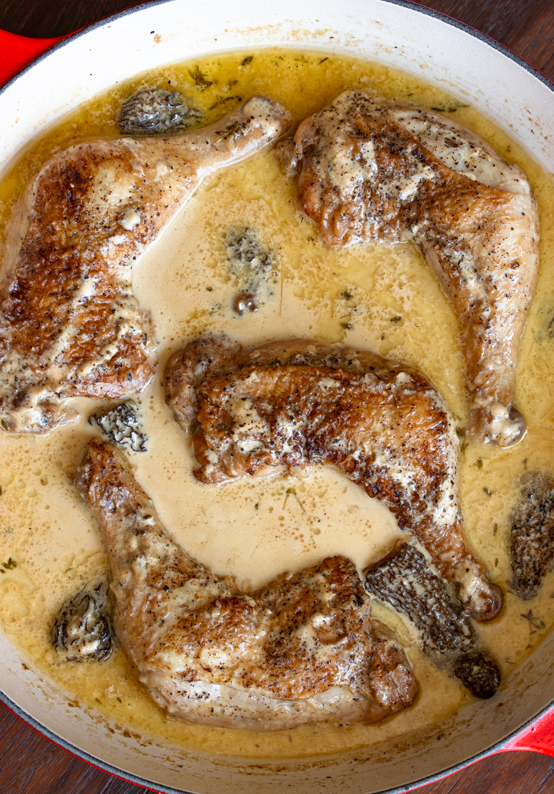 cream is the last added to your chicken