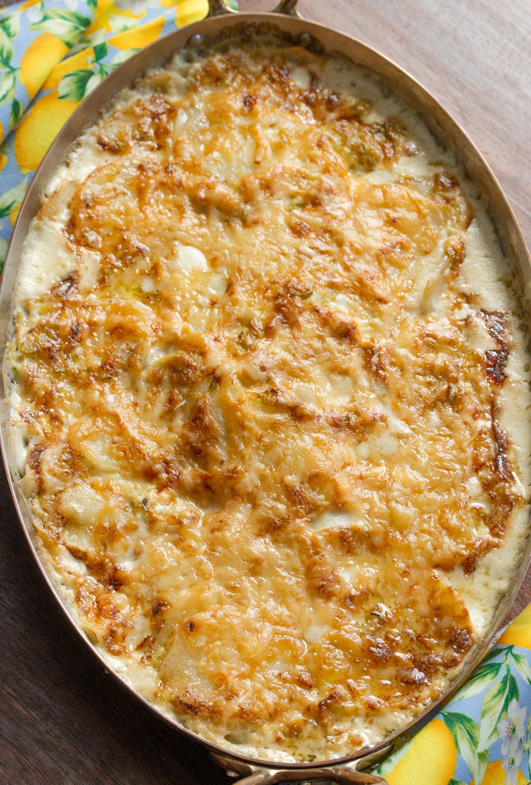 leek and potato gratin