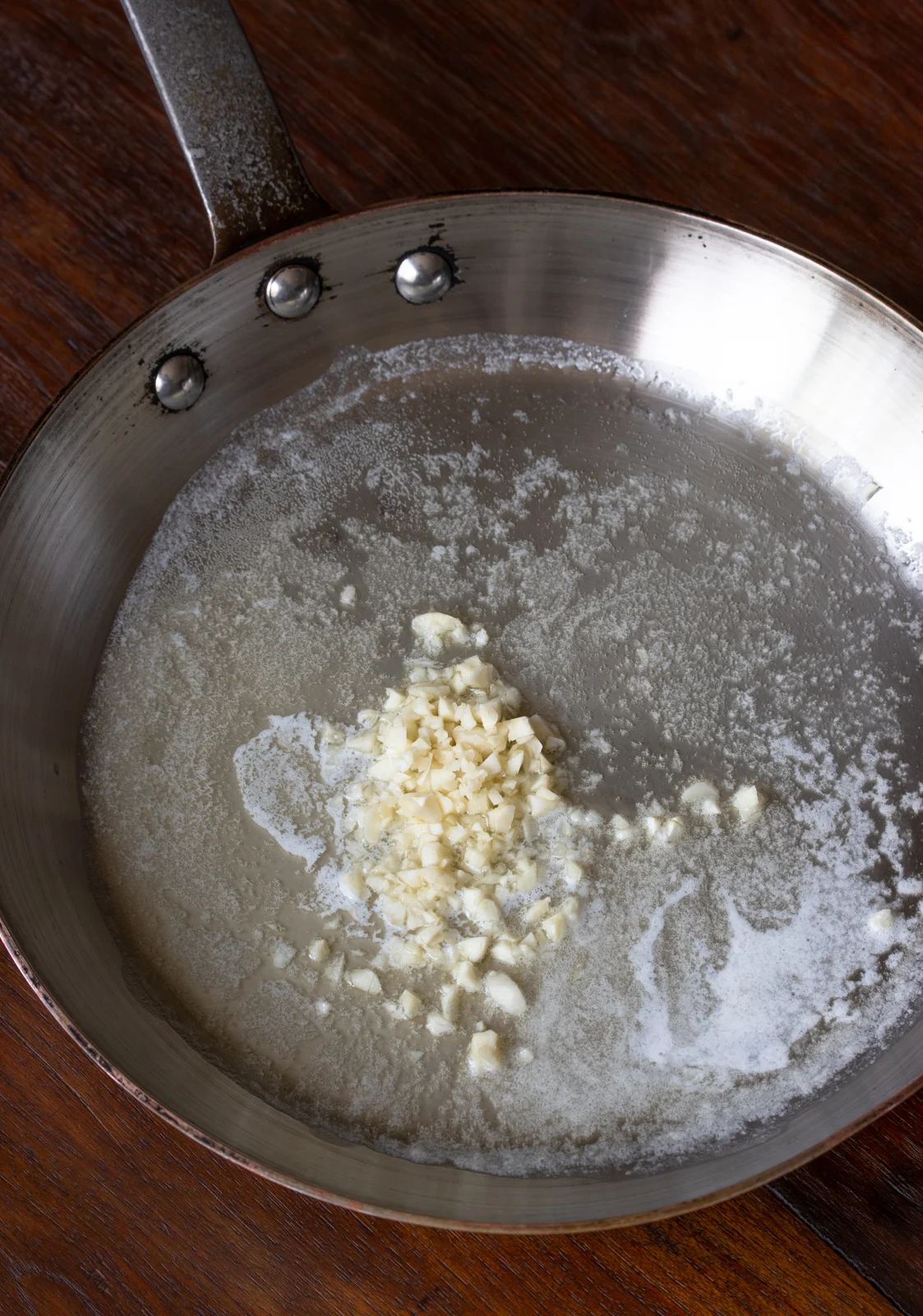 garlic in skillet