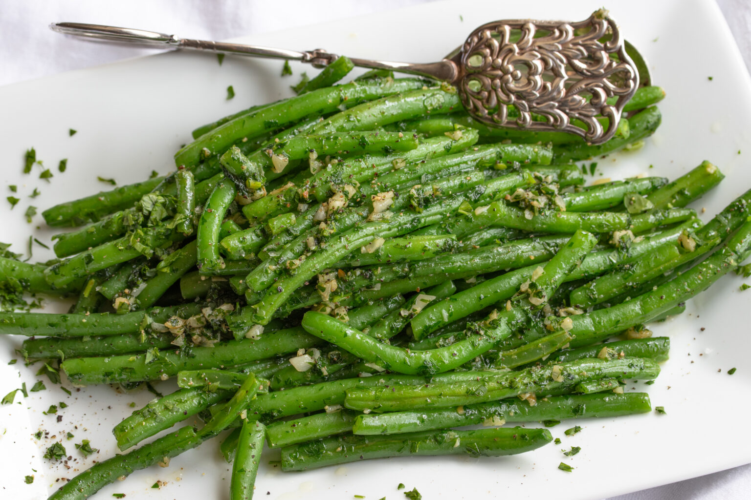 Pan fried green beans