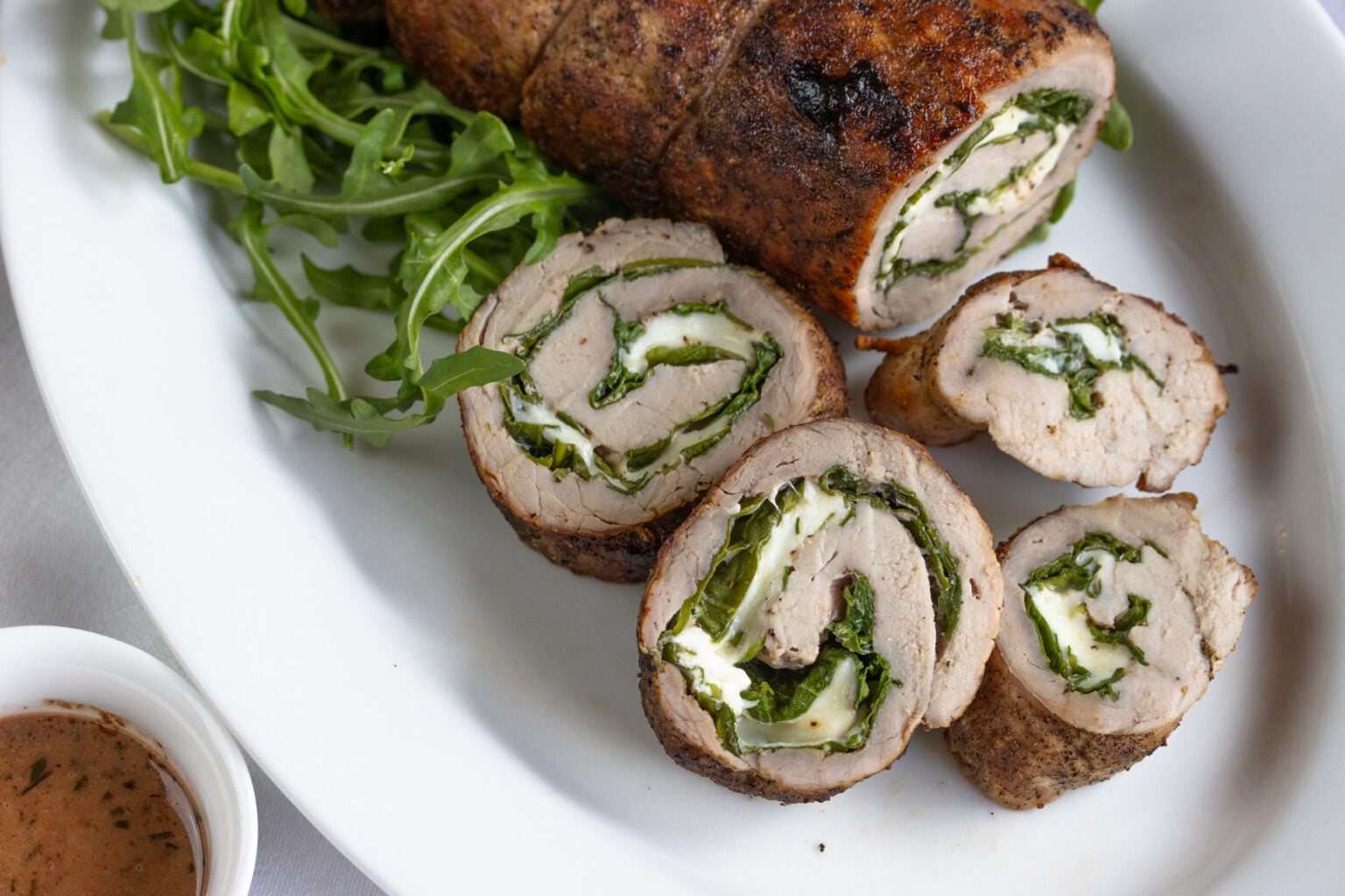 sliced stuffed pork tenderloin