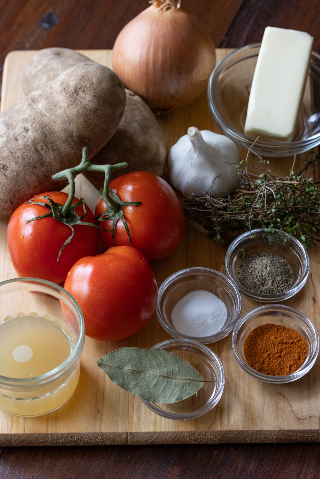 ingredients for spicy potatoes
