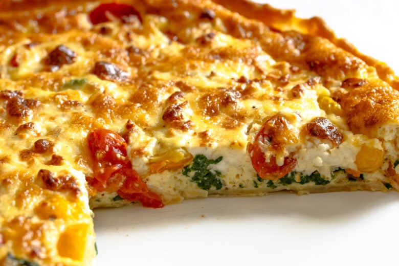 spinach feta quiche