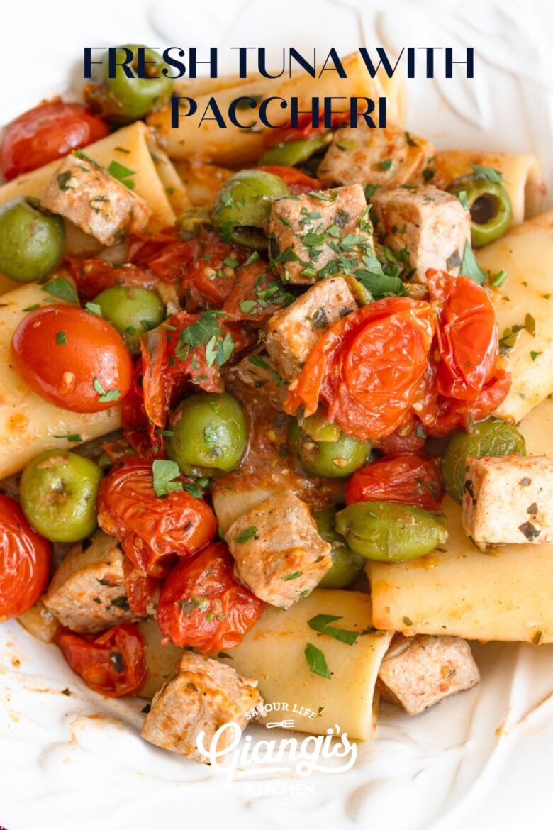 Fresh tuna with paccheri