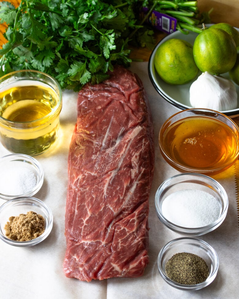 ingredients for flat iron steak