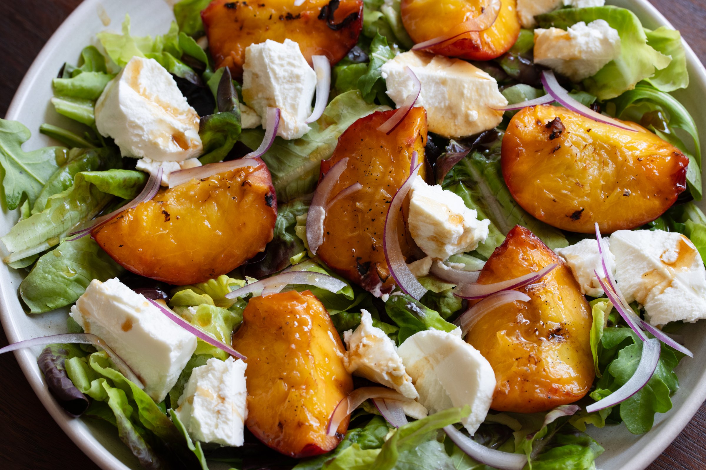 grilled peach salad