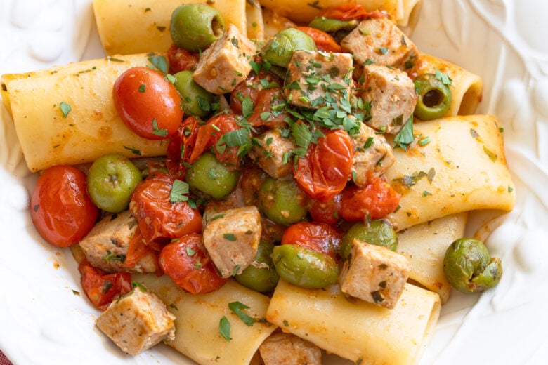 paccheri with fresh tuna