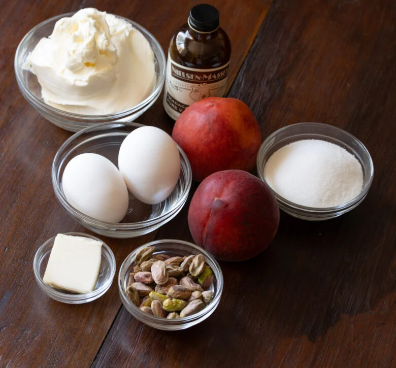 ingredients for peach gratin