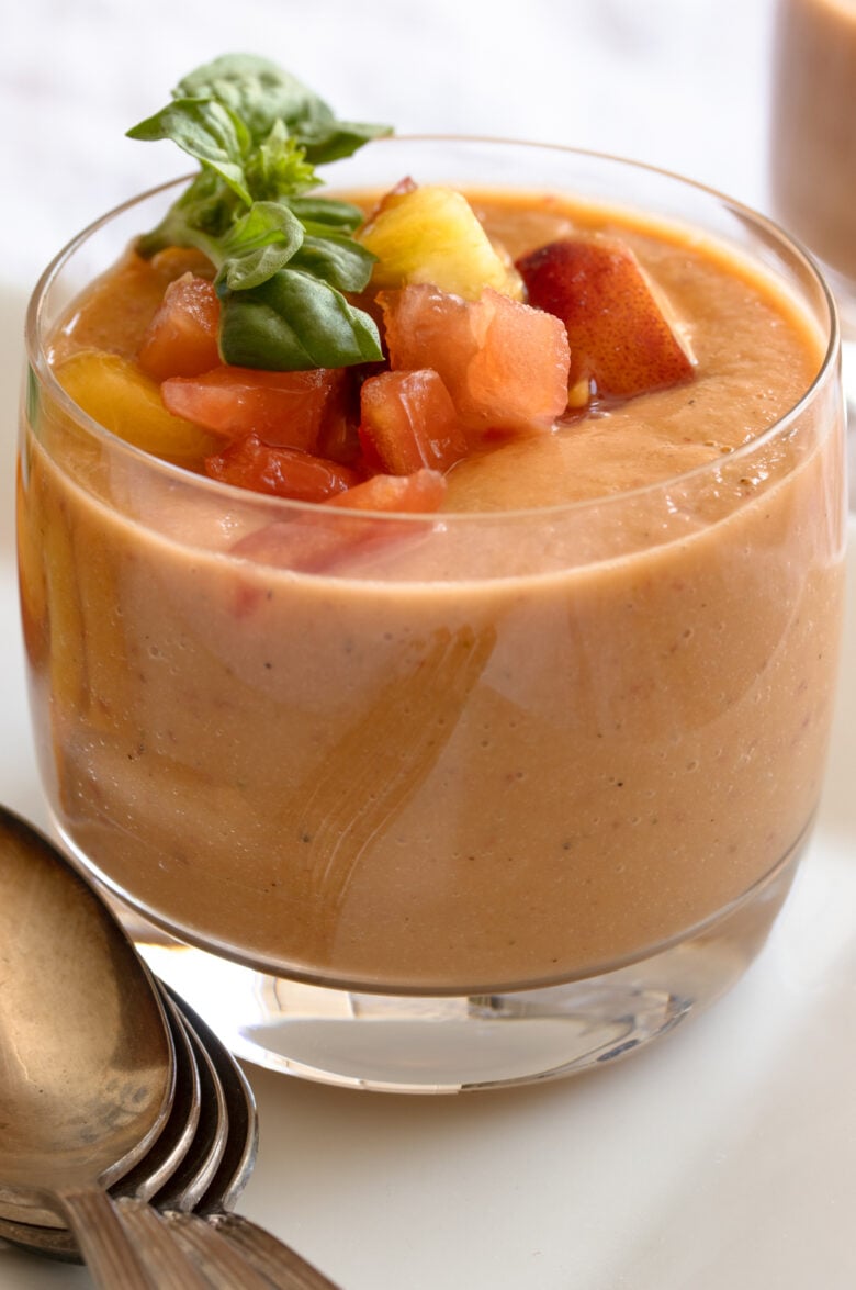 peach tomato gazpacho
