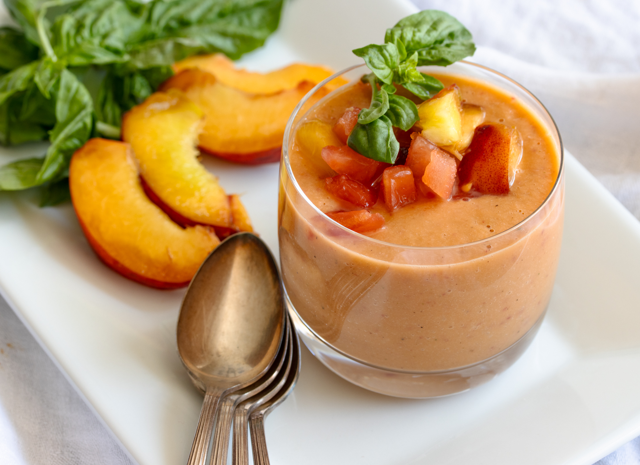 peach tomato gazpacho