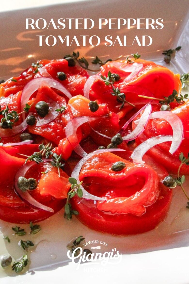roasted peppers tomato salad