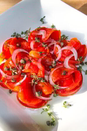 roasted peppers tomato salad
