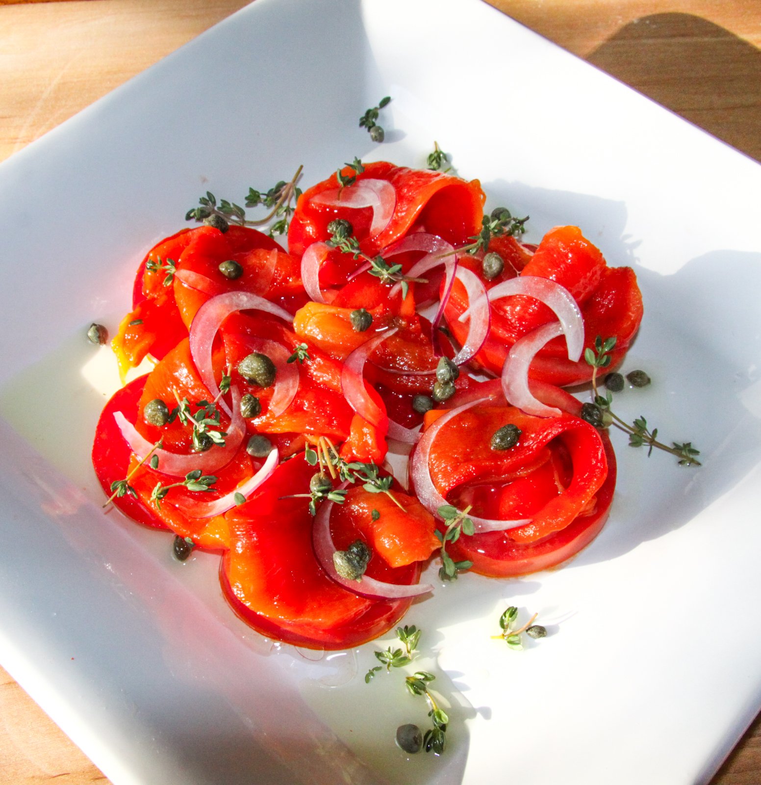roasted peppers tomato salad