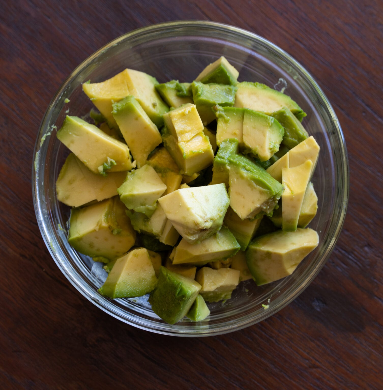 peaches and avocado slices
