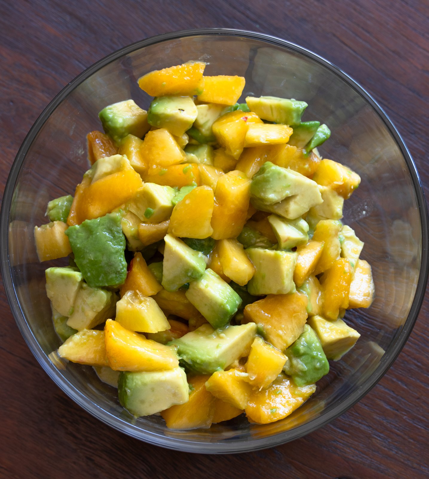 avocado and peached mix