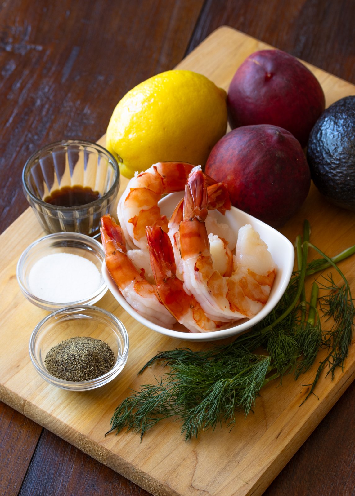 ingredients for sweet and soupr proawns