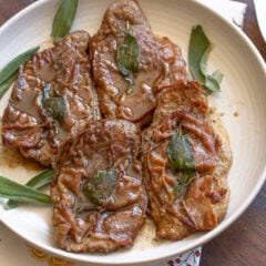 veal saltimbocca ready to be enjoyoed
