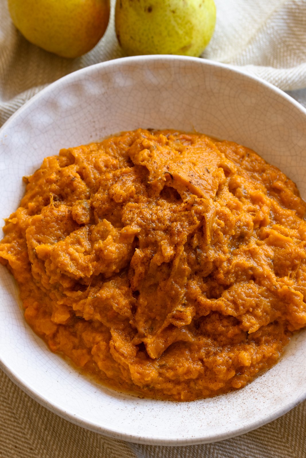 Ready to be enjoyed mashed sweet potatoes.