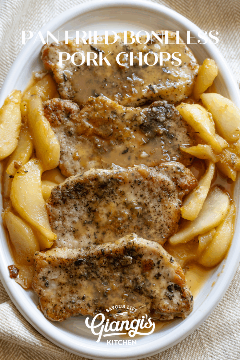Pan Fried Boneless Pork Chops