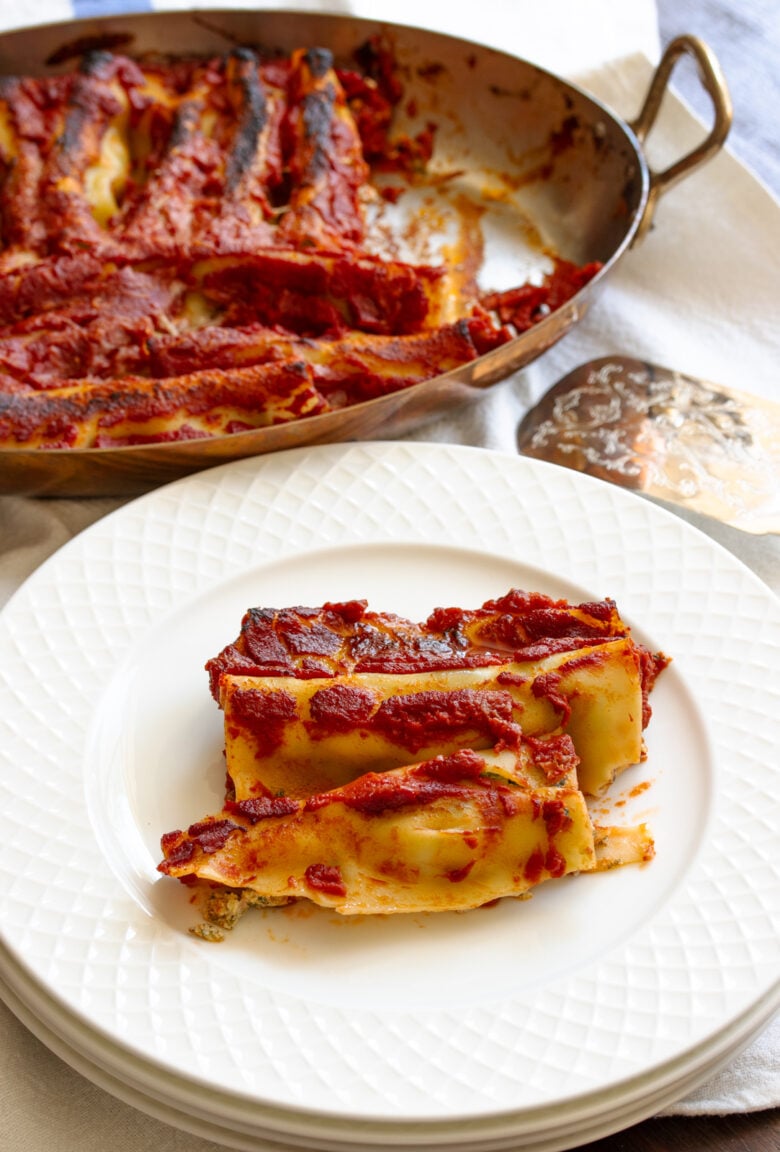 Spinach and ricotta cannelloni