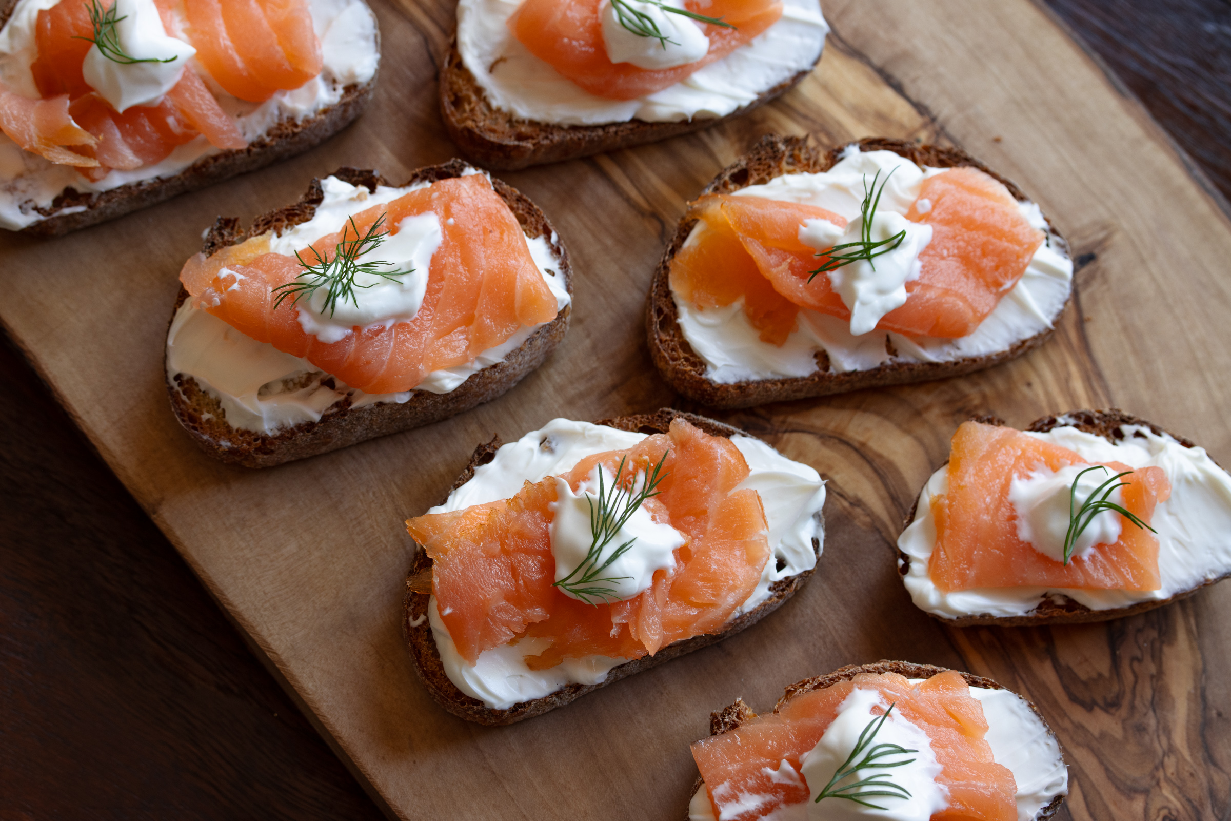 Smoked salmon appetizers