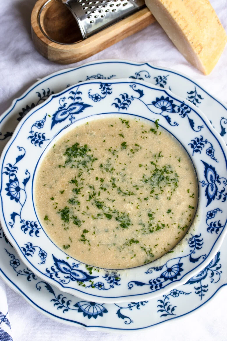 Stracciatellla soup.