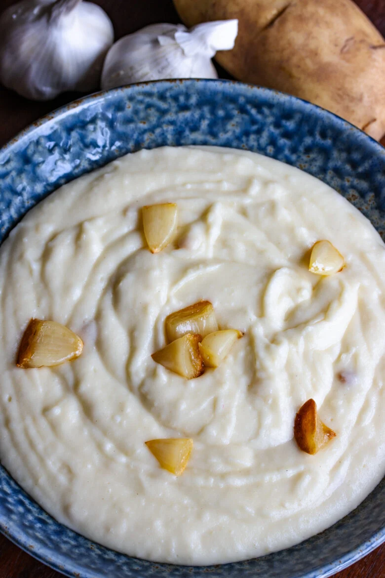 Roasted garlic mashed potatoes