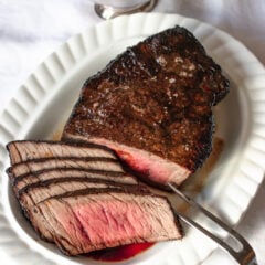 London broil with balsamic glaze.