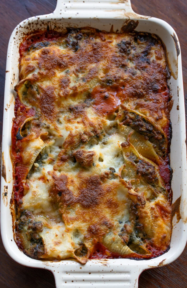A second baking dish ws needed to cook all the pasta. 