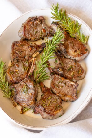 Pan fried lamb chops