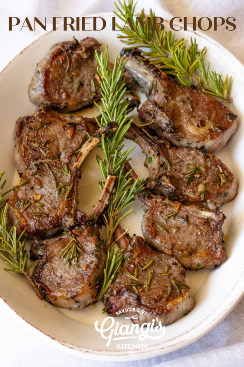 Pan fried lamb chops