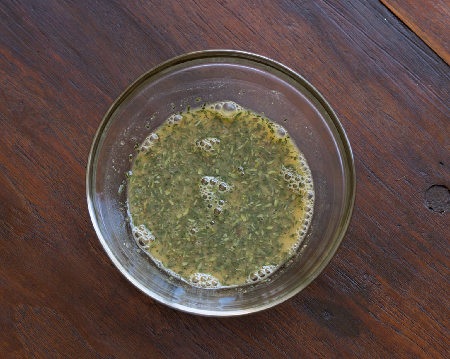 Lemon added to the honey mustard to create the marinade to brush over the rack of lamb.
